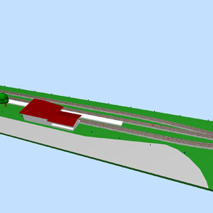 3D-Ansicht des Bahnhofs, Version 2